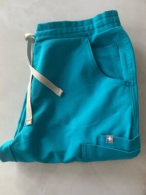 Figs Teal Straight Leg Scrub Pants